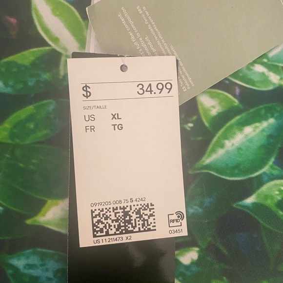 NWT H&M Blue & White Striped V-Neck Ruffle Swimsuit - XL - Picture 11 of 14